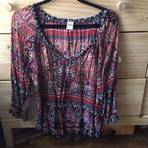 Boho v-neck top